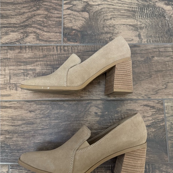 Joie Size 8‎ Wevenly Tan leather Chunky Block Heel Pump Shoe - Picture 8 of 12